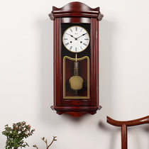 汉时(Hense)欧式德国机芯实木机械挂钟客厅复古装饰摆钟HP0123(椴木德国14天机芯)
