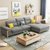 古宜 G232布艺沙发 北欧风格客厅整装家具现代简约组合日式沙发可拆洗(双人位+贵妃位2.9米)