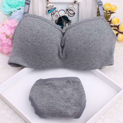 【胸挡有胸垫防走光抹胸式文胸衣少女有钢托聚