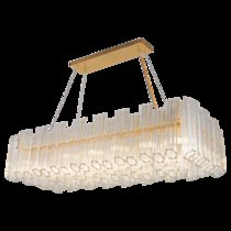 后现代吊灯长方形客厅餐厅灯具大气创意斜口玻璃灯罩轻奢水晶吊灯(D800 默认)