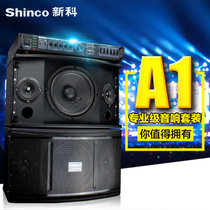 Shinco/新科 A1家庭KTV音响套装 专业卡拉OK音响功放家用卡包音箱(黑色)