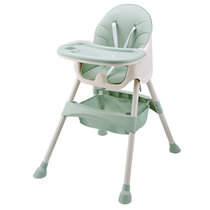 竹咏汇  儿童餐椅PP材质 宝宝餐椅 小孩可调节便携式座椅多功能宝宝吃饭桌椅(胡桃色-PU)
