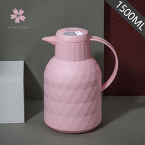 日本AKAW新款保温壶家用水壶玻璃内胆暖壶小型热水瓶大容量暖瓶(蛋白粉-1500ml)