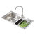 ARROW箭牌卫浴厨房洗菜盆可台上台下304不锈钢双槽AE55221系列(AEHS754002F)