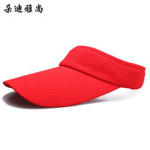 帽子 韩版夏季 男女士遮阳帽 防紫外线空顶休闲帽防晒加长帽檐(红色)