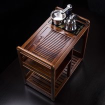 花梨实木移动茶车乌金石茶盘茶水柜整套茶具套装自动电磁炉小茶桌(默认 默认)