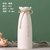 白色陶瓷花瓶花盆水养北欧现代创意家居客厅餐厅干花插花装饰摆件(素烧花瓶（白浅） 中小)