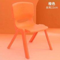 加厚儿童靠背椅子塑料家用小板凳幼儿园学习宝宝椅儿童塑料防滑凳(宝宝用橙色坐高22cm无赠品 默认)
