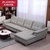 左右真皮沙发现代简约时尚大小户型客厅沙发组合实木家具 DZY6008(C1012青灰色 转二件反向+休单)