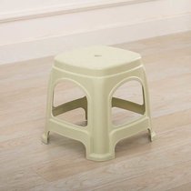加厚塑料凳子家用板凳高凳时尚简约客厅餐桌塑胶椅经济型胶凳椅子(6个 中号北欧绿无盖（高29.5CM）)