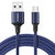 CHOSEAL/秋叶原 Type-C手机数据充电线数据传输线接头线USB充电器电源线 0.5米 蓝色 QS6801BT0D5