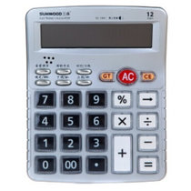 三木（SUNWOOD）1841计算器 语音大按键办公财务商务型大号12位数计算机