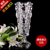 BOHEMIA捷克波西米亚水晶玻璃花瓶描金台面居家装饰花瓶(默认)