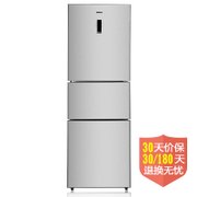 BEKO冰箱CNE34220GS 285升欧洲原装进口风冷无霜电脑温控彩晶面板 三门冰箱（银色）