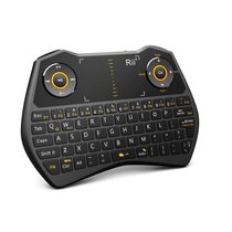 Rii i28/i28c迷你无线键盘 商务办公触控鼠标语音六轴空中飞鼠体感键盘 具音频功能 可当麦克风电脑电视手机小键盘(i28C无线版)