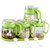 费凯丹玻璃调料罐储物瓶罐四件套装厨房多功能调味罐(绿色)