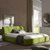 兰瑞蒂 布艺床 布床可拆洗 现代简约1.8米婚床 双人床(绿色 1.8乘以2)