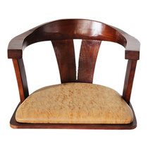 大岛优田 榻榻米地台 座椅 实木 无腿椅 加厚坐垫 榻榻米椅子 舒适 美观 一个的价格  实木曲木椅子(棕色)