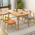 豫见美农 北欧风格实木餐桌椅组合长方形现代简约橡木小户型家用餐厅饭桌子(110*60单桌)