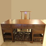 红木家具1.6米红木书桌实木办公桌大班台两件套老板桌鸡翅木