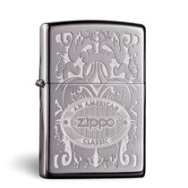 zippo打火机24751冠冕  镀铬雕刻之宝标志款 男士礼品生日礼物