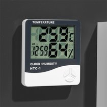 高精度室内温度计电子 大屏幕家用温度计温湿度计带闹钟HTC-1(HTC-1)