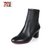 【专柜同款】马内尔英伦皮里时尚百搭套筒粗跟高跟女靴G89215(黑色 38)