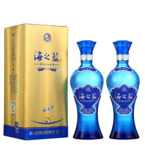 洋河 海之蓝蓝色经典 浓香型白酒52度480ml*2(双瓶装） 自营甄选