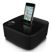 RSR DS400 iphone/ipod 专用桌面音箱 (iPhone/iPod播放及充电 FM收音 遥控 苹果基座音响 )（黑色）
