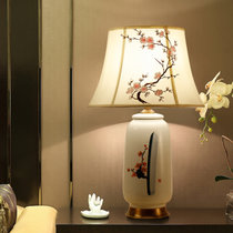 陶瓷台灯现代简约欧式客厅书房创意台灯灯饰 中式全铜卧室床头灯(小)