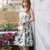 Mistletoe复古吊带裙大摆裙 女装花朵印花连衣裙F6720(粉红色 S)