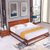 A家 实木床 卧室家具复古新中式实木单人储物高箱床双人床婚床框架床新中式(B款1.8米框架床 单床)