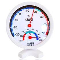 得力(deli)9012 台式温度计/温湿度计 小号(随机发放颜色..)