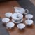 茶具套装青花陶瓷家用泡茶器功夫盖碗整套简约茶杯(8件套（高白瓷）山水)