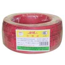 海燕BV6塑铜线（红色）（100米）电线 电缆 照明线 铜线