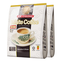 益昌老街3合1速溶白咖啡粉15条600g*2袋 马来西亚进口(减少糖)速溶白咖啡粉冲调饮品