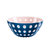 意大利guzzini 原装进口创意小吃碗家用水果碗甜品碗沙拉碗幻影波点碗 国美厨空间(蓝色 中号)