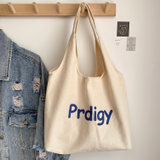 帆布包女夏文艺通勤小众单肩包包2021新款学生日系外出手提购物袋(Prdigy 默认版本)