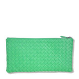 BOTTEGA VENETA女士绿色羊皮手拿包 256399-V001O-3704绿色 时尚百搭