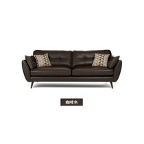 TIMI天米 北欧沙发 现代简约沙发 皮艺沙发组合 单人双人三人沙发 客厅沙发组合(咖啡色 双人位沙发)