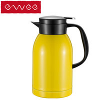 德国ewee 保温壶家用保温瓶不锈钢大容量欧式真空热水瓶杯暖水壶(2.5L/柠檬黄)