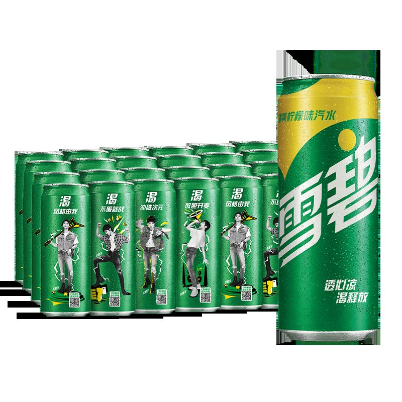 雪碧sprite柠檬味汽水碳酸饮料330ml24罐摩登罐整箱装可口可乐公司