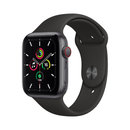 Apple Watch SE 智能手表 GPS+蜂窝款 44毫米深空灰色铝金属表壳 黑色运动型表带MYF02CH/A