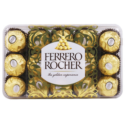 【真快乐自营】意大利进口 费列罗(FERRERO)榛果巧克力T30粒 375g礼盒装 婚庆喜糖 情人节巧克力