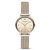 阿玛尼手表 简约时尚米兰编织钢带 石英表AR1956 玫瑰金女表(粉色)