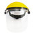 透明面罩防护面具炒菜防油面屏防灰尘打磨防尘面具劳保用品头戴式(白色 1个)