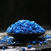1斤彩石彩色小石头多肉花盆铺面园艺装饰造景鹅卵石子鱼缸铺底沙(蓝色 1斤0.3-0.5cm渲蓝)