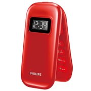 飞利浦（Philips）E320 移动 联通2G 老人翻盖 双卡双待 大字体手机(红色 官方标配)