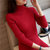 Mistletoe新款女式高领 毛衣修身保暖显瘦加厚打底衫(红色 均码)