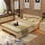 古韵金辉 北欧实木床 现代简约1.5米1.8米卧室双人床实木家具(裸床+抽屉 1500*2000)